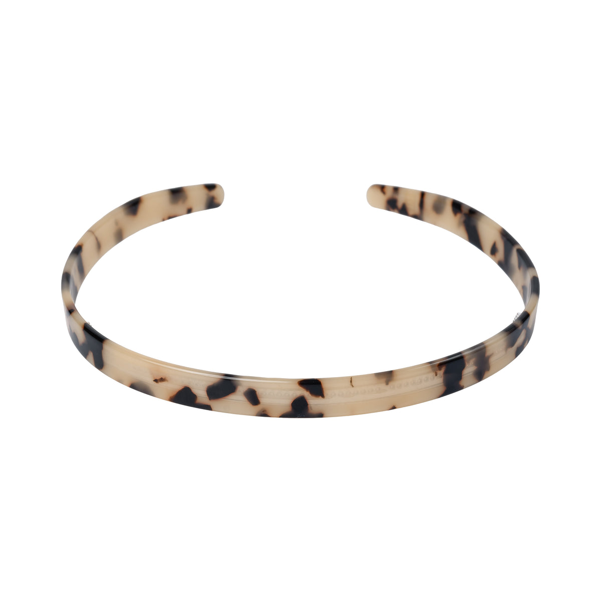 PLAIN HAIR BAND THIN SAND TORTOISE