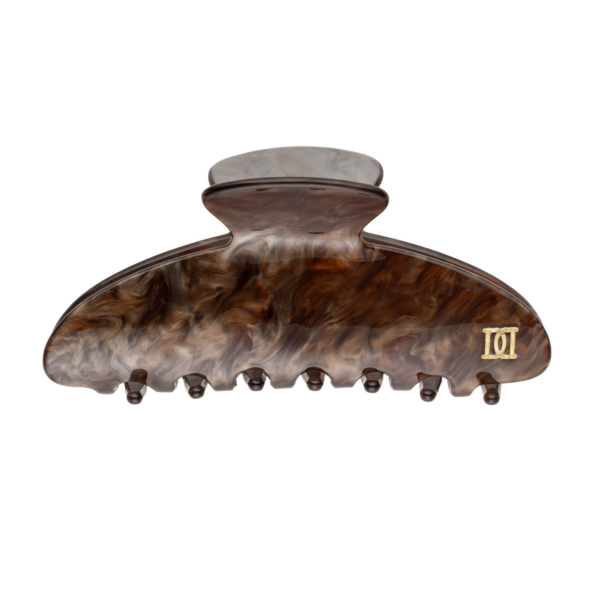 PLAIN HAIR CLAW LARGE CHOCOLATE BROWN
