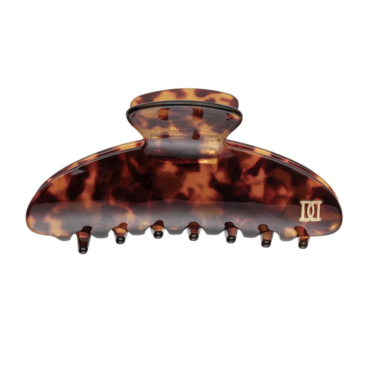 PLAIN HAIR CLAW LARGE BROWN TORTOISE