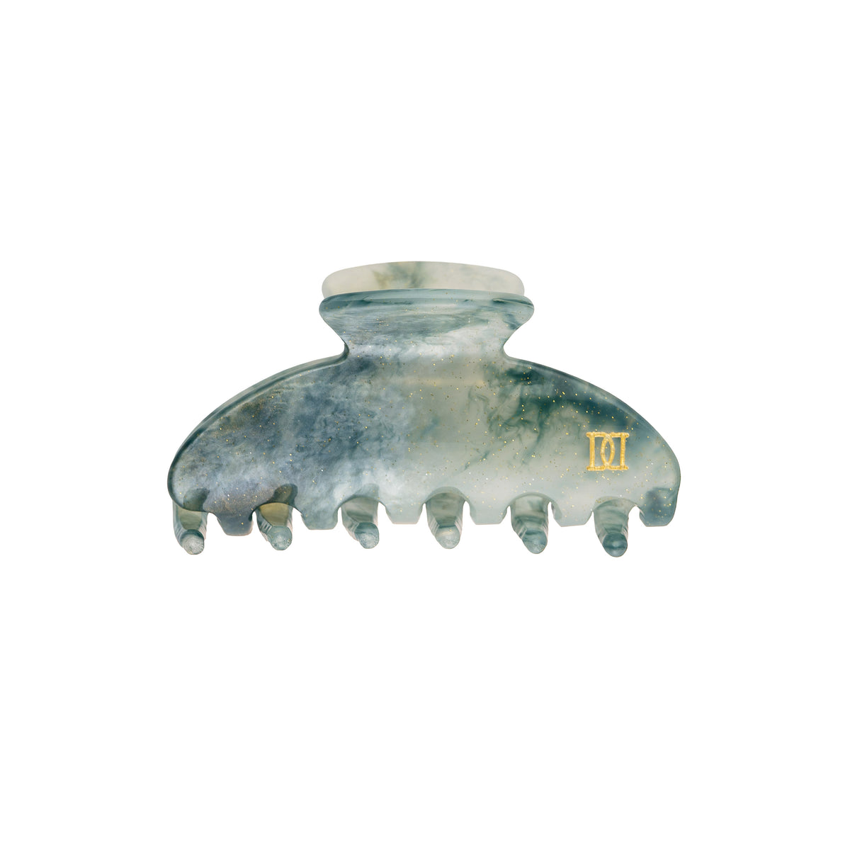 PLAIN HAIR CLAW SMALL OCEAN MARBLE