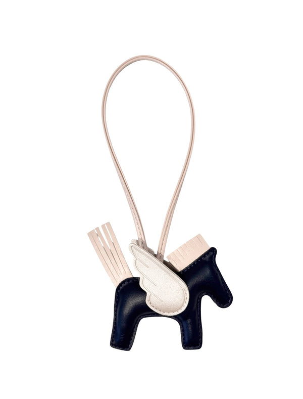 PONY BAG CHARM NAVY BLUE W/SPARKLED SAND & DARK SAND