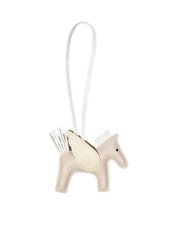 PONY BAG CHARM SAND W/PALE YELLOW & WHITE