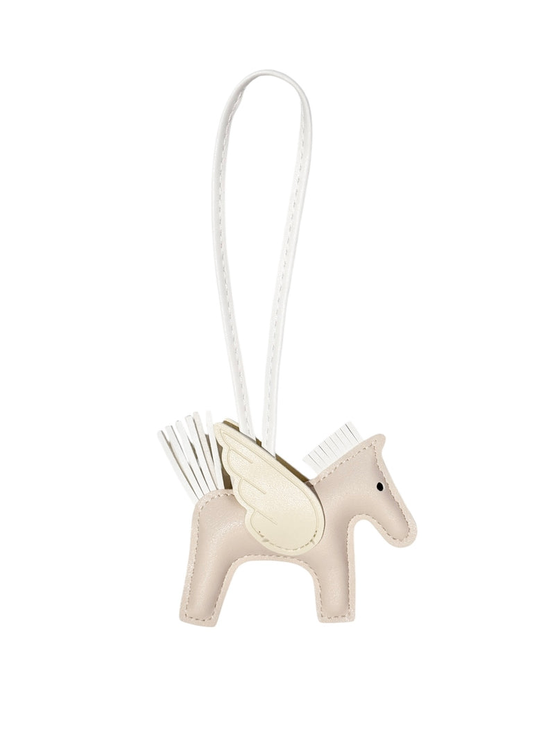 PONY BAG CHARM SAND W/PALE YELLOW & WHITE