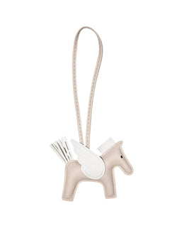 PONY BAG CHARM SAND W/WHITE