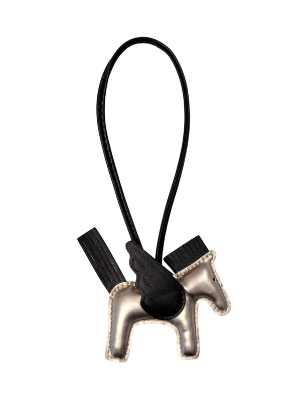 PONY BAG CHARM SPARKLED CHAMPAGNE W/BLACK