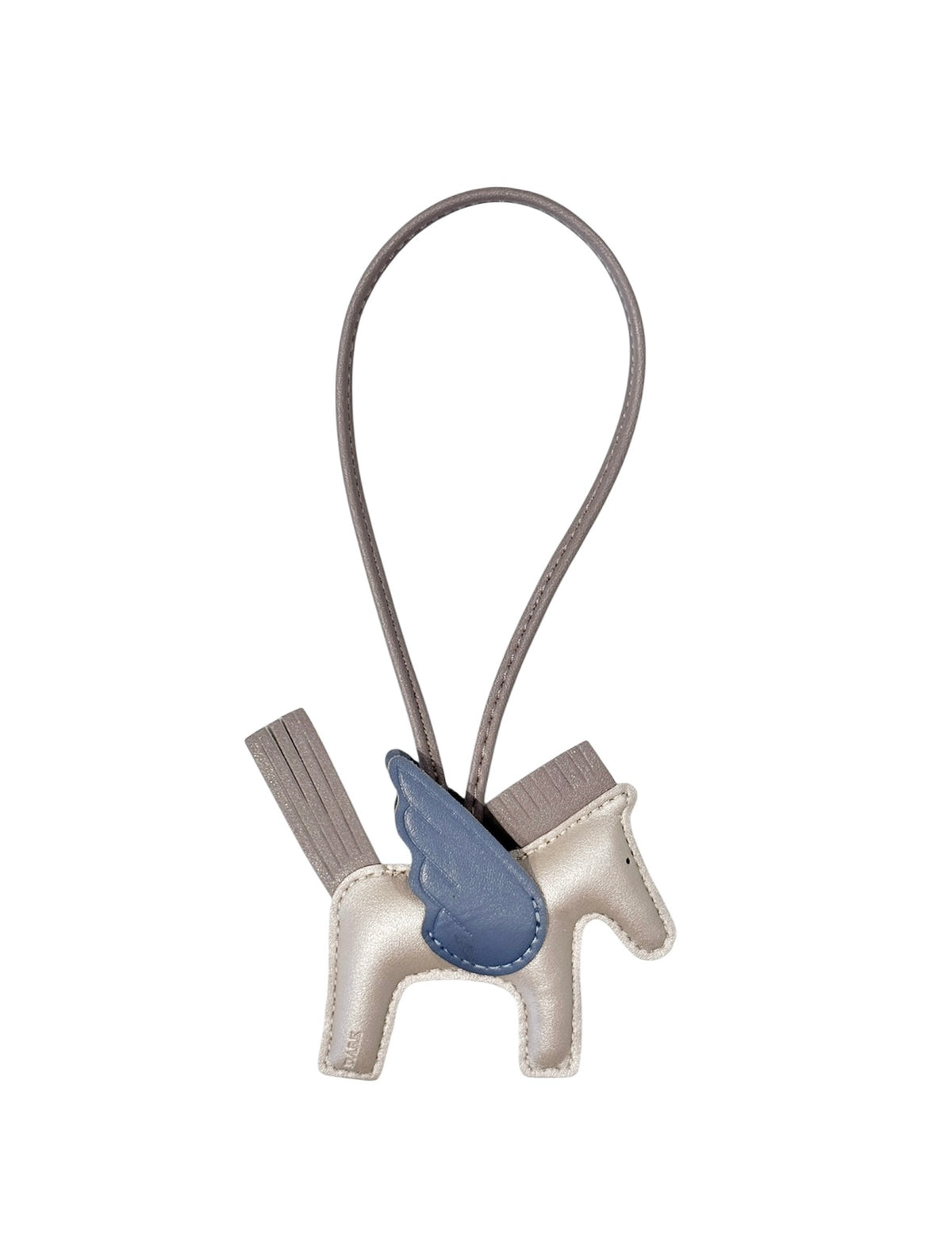 PONY BAG CHARM SPARKLED SAND W/GRISALLE BLUE & WARM TAUPE