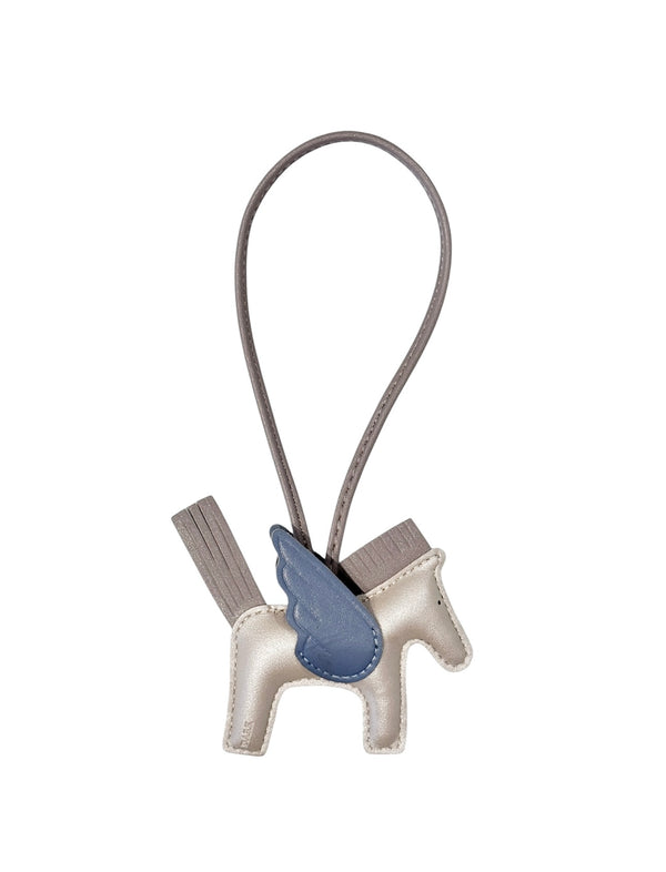 PONY BAG CHARM SPARKLED SAND W/GRISALLE BLUE & WARM TAUPE