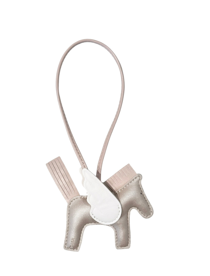 PONY BAG CHARM SPARKLED SAND W/OFF WHITE & DARK SAND