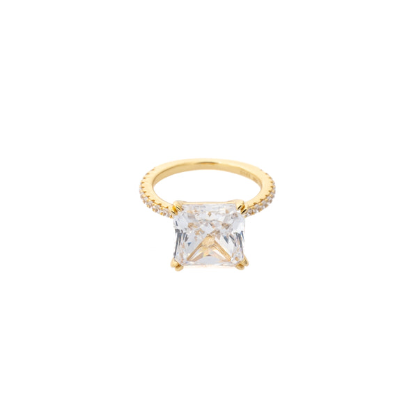 PRINCESS STERLING SILVER RING GOLD