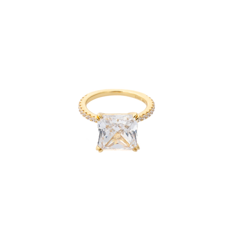 PRINCESS STERLING SILVER RING GOLD