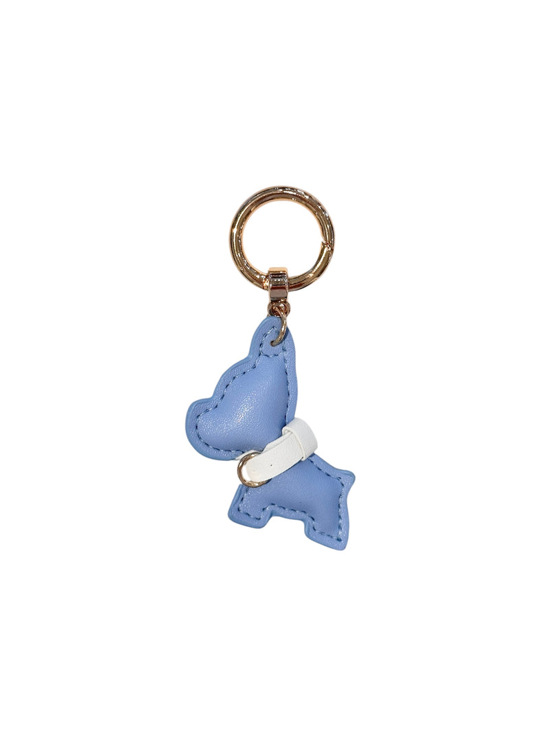 PUPPY BAG CHARM BLUE W/WHITE