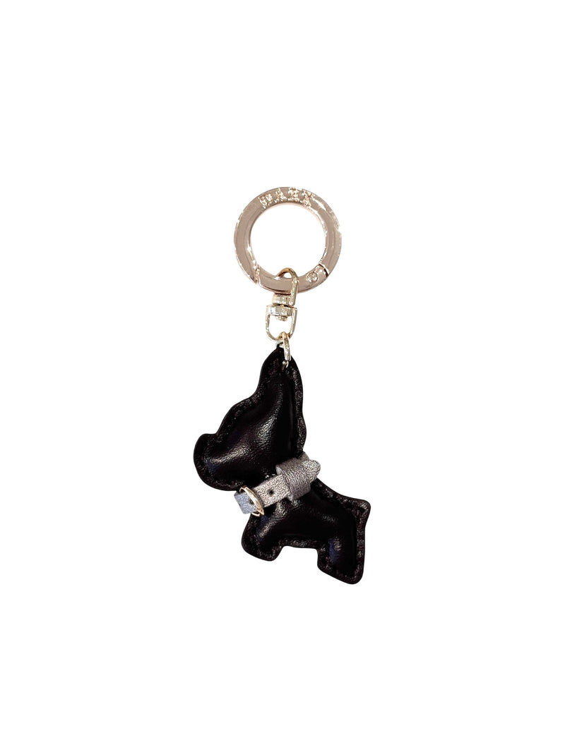 PUPPY BAG CHARM CHOCOLATE BROWN W/SPARKLED WARM TAUPE