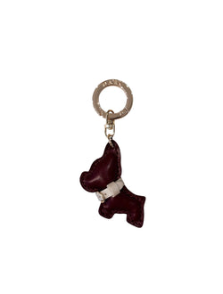 PUPPY BAG CHARM MAROON W/SPARKLED SAND