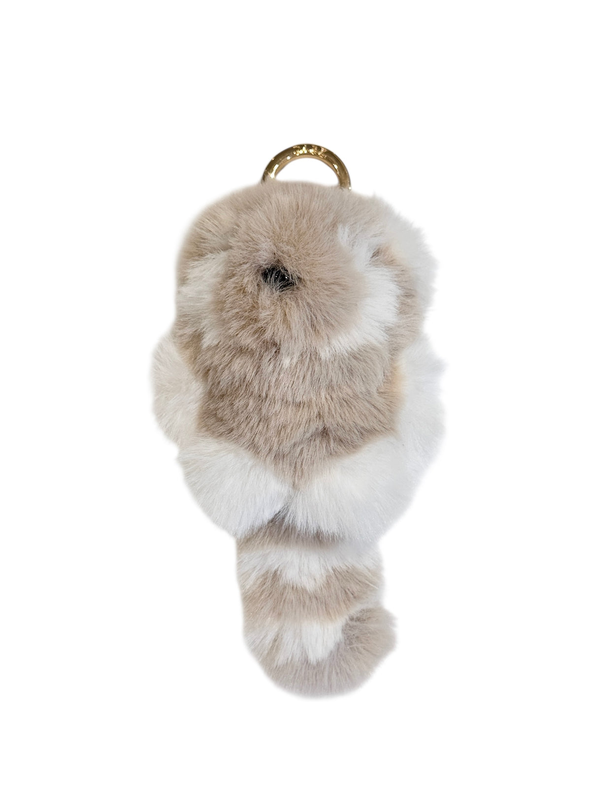 RACCOON BAG CHARM OFF WHITE W/SAND