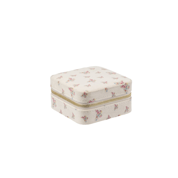 VELVET JEWELLERY BOX MINI SAND BUTTERFLY PATTERN