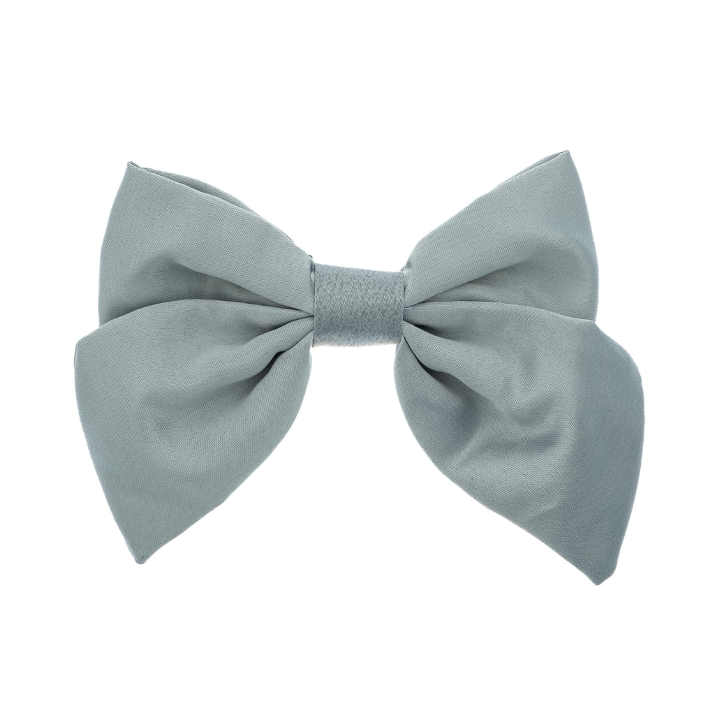 SATIN BOW HAIR CLIP DARK SAGE SATIN BOW HAIR CLIP DARK SAGE