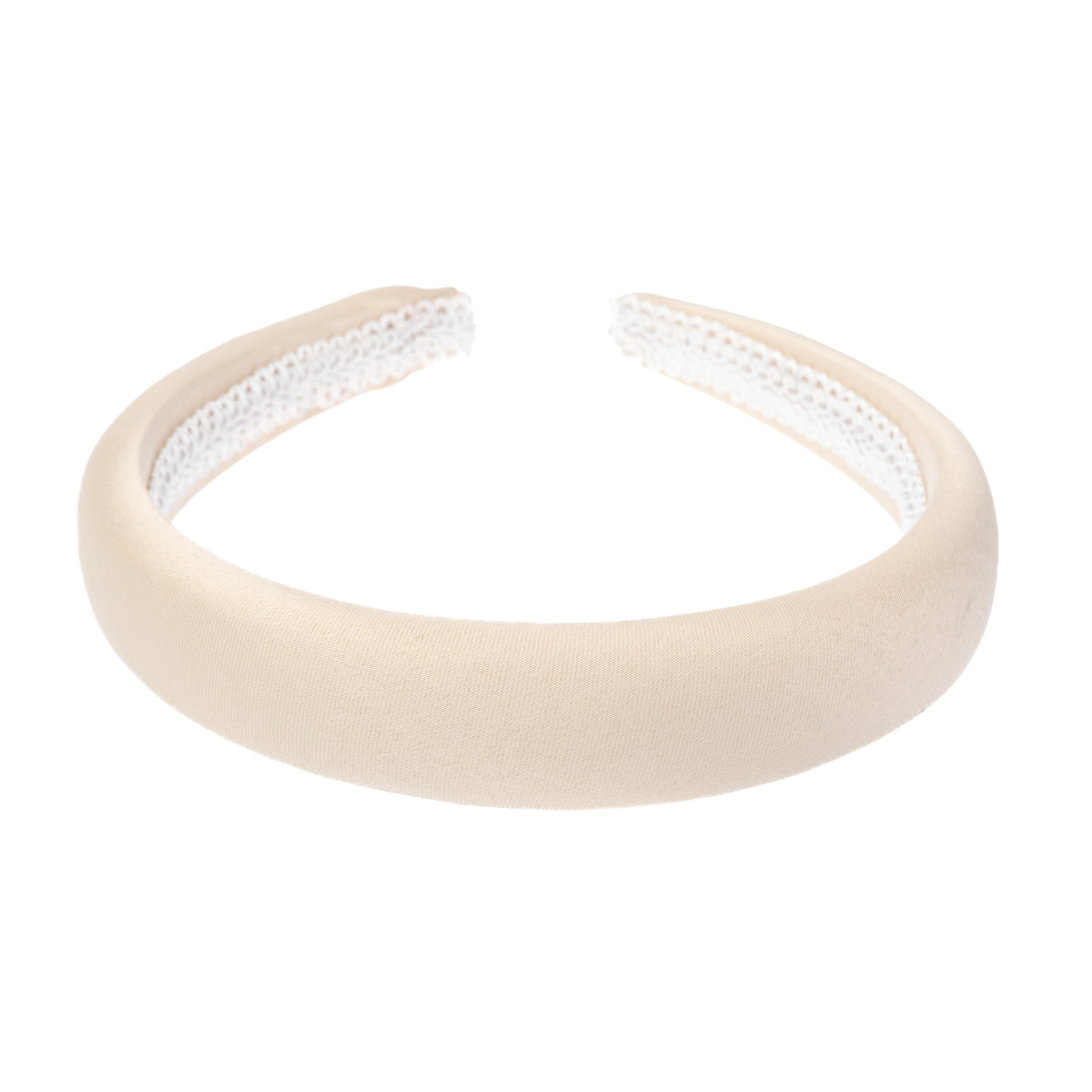 SATIN HAIR BAND BROAD CHAMPAGNE
