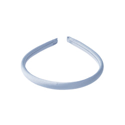 SATIN HAIR BAND THIN LIGHT BLUE