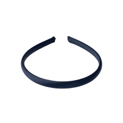 SATIN HAIR BAND THIN NAVY BLUE