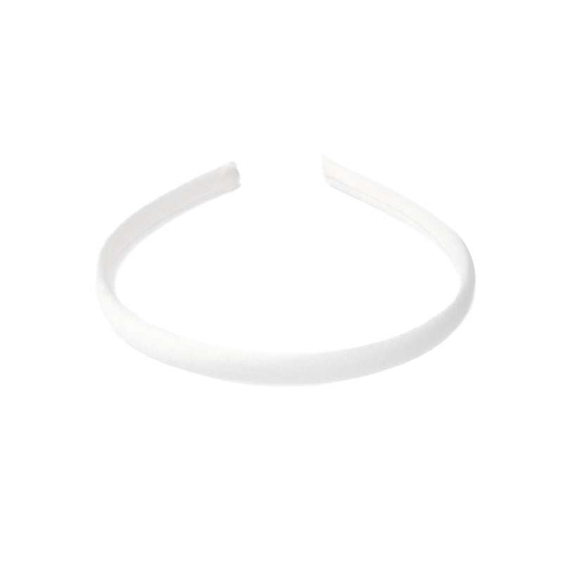 SATIN HAIR BAND THIN OFF WHITE