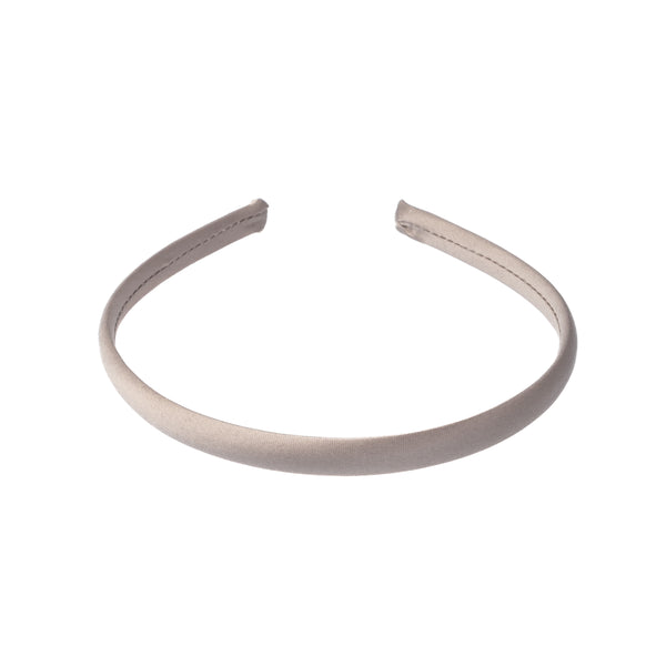 SATIN HAIR BAND THIN TAUPE