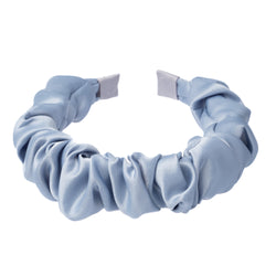 SATIN HAIR BAND WAVE LIGHT BLUE