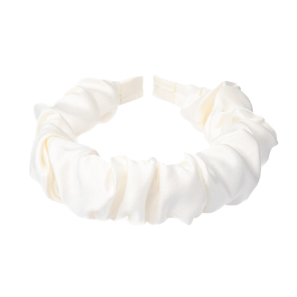 SATIN HAIR BAND WAVE OFF WHITE