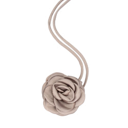 SATIN ROSE BROOCH TAUPE