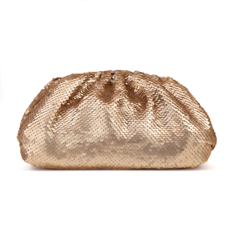 SEQUIN SMALL POUCH CHAMPAGNE