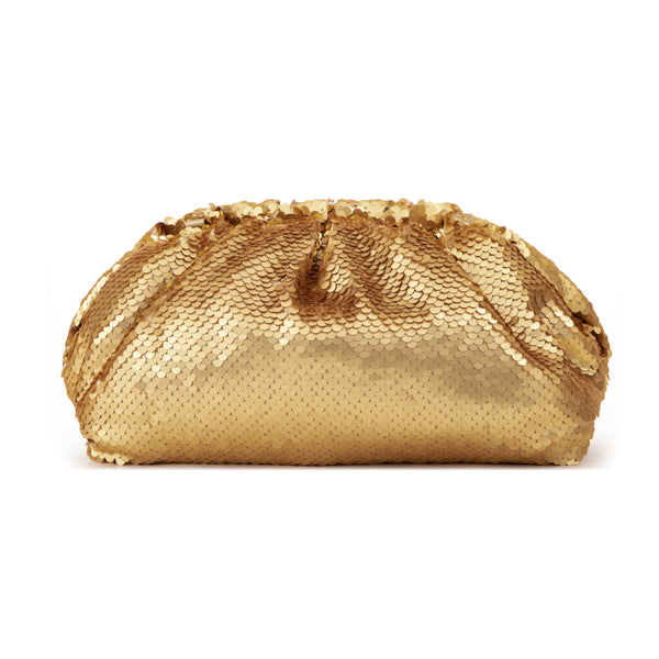 SEQUIN SMALL POUCH GOLD