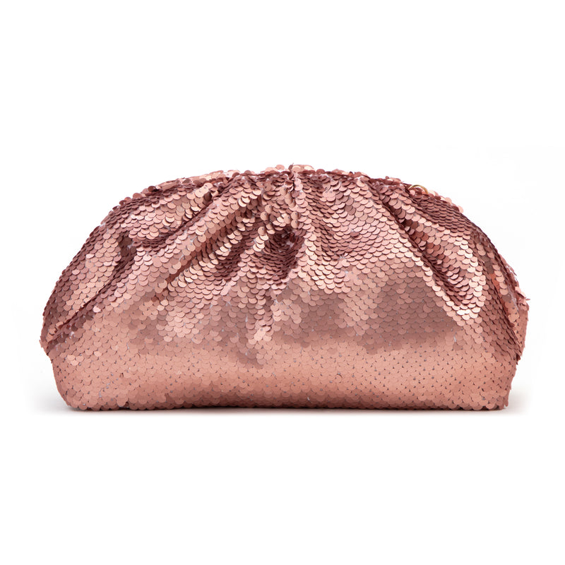 SEQUIN SMALL POUCH ROSE