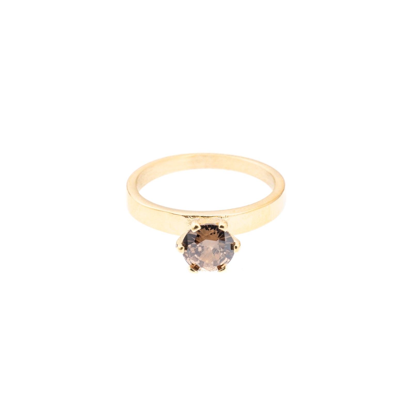 CRYSTAL RING SOFT BROWN CRYSTAL RING SOFT BROWN