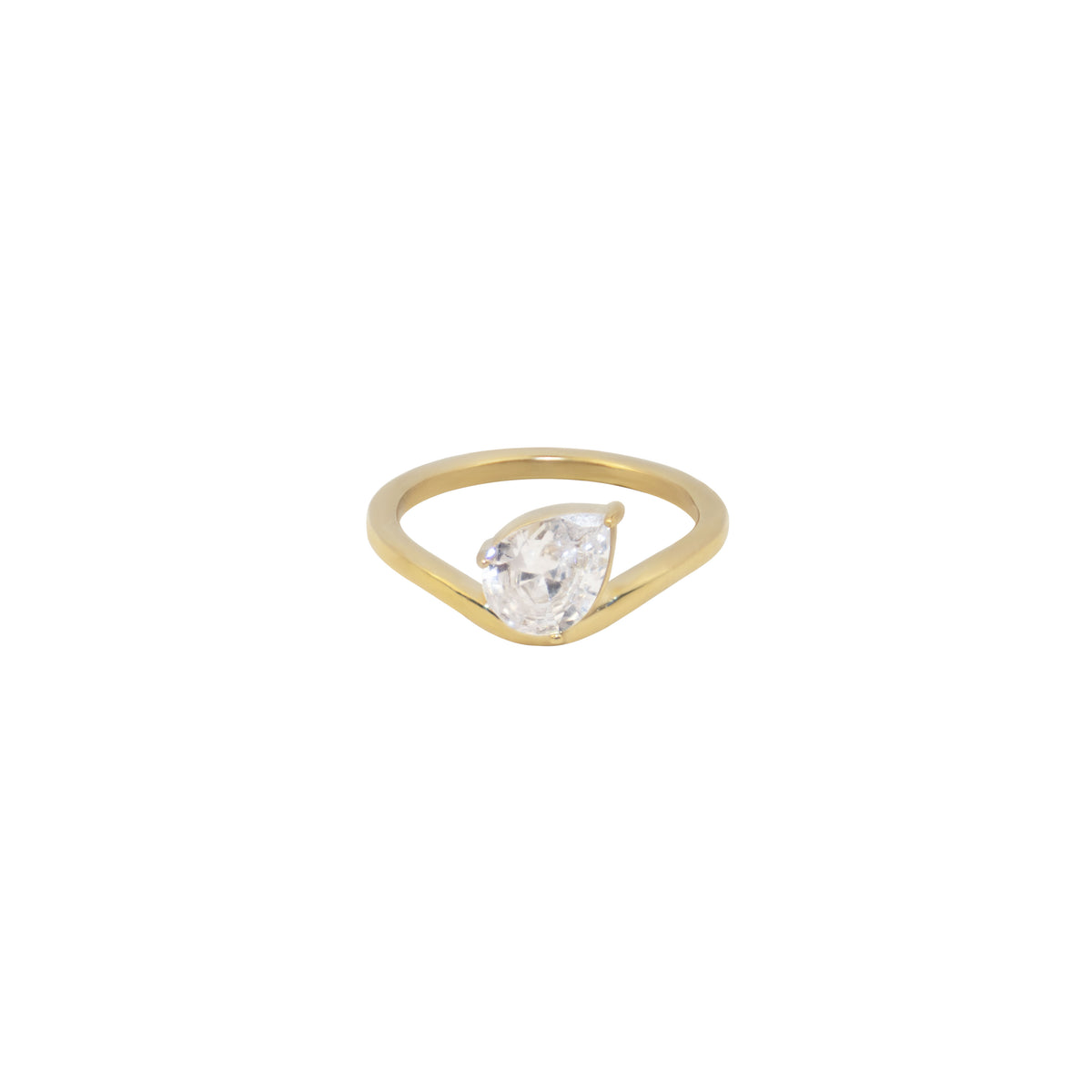 SINGLE CRYSTAL WAVE RING