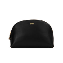 LEATHER MAKE-UP POUCH SMALL BLACK