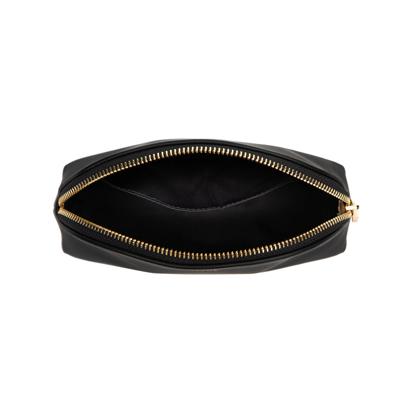 LEATHER MAKE-UP POUCH SMALL BLACK