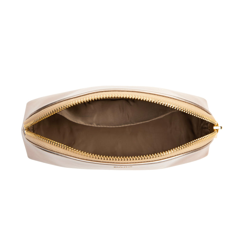 METALLIC MAKE-UP POUCH SMALL CHAMPAGNE