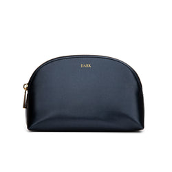 METALLIC MAKE-UP POUCH SMALL NAVY BLUE