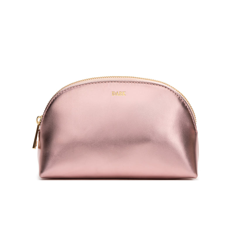 METALLIC MAKE-UP POUCH SMALL ROSE