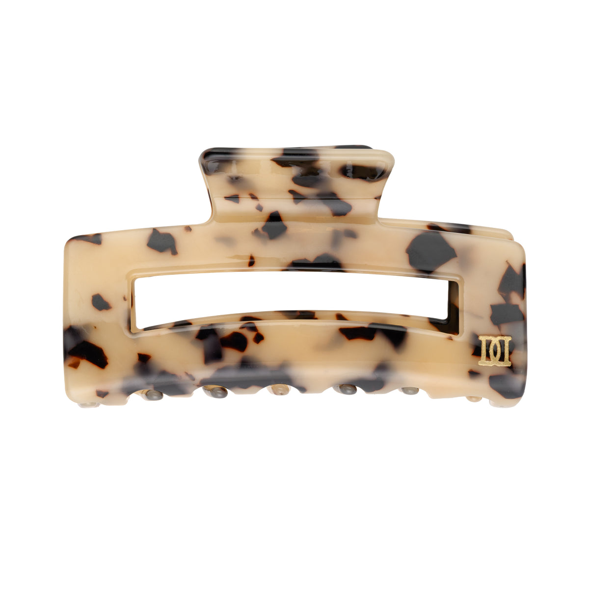 SQUARE HAIR CLAW LARGE SAND TORTOISE
