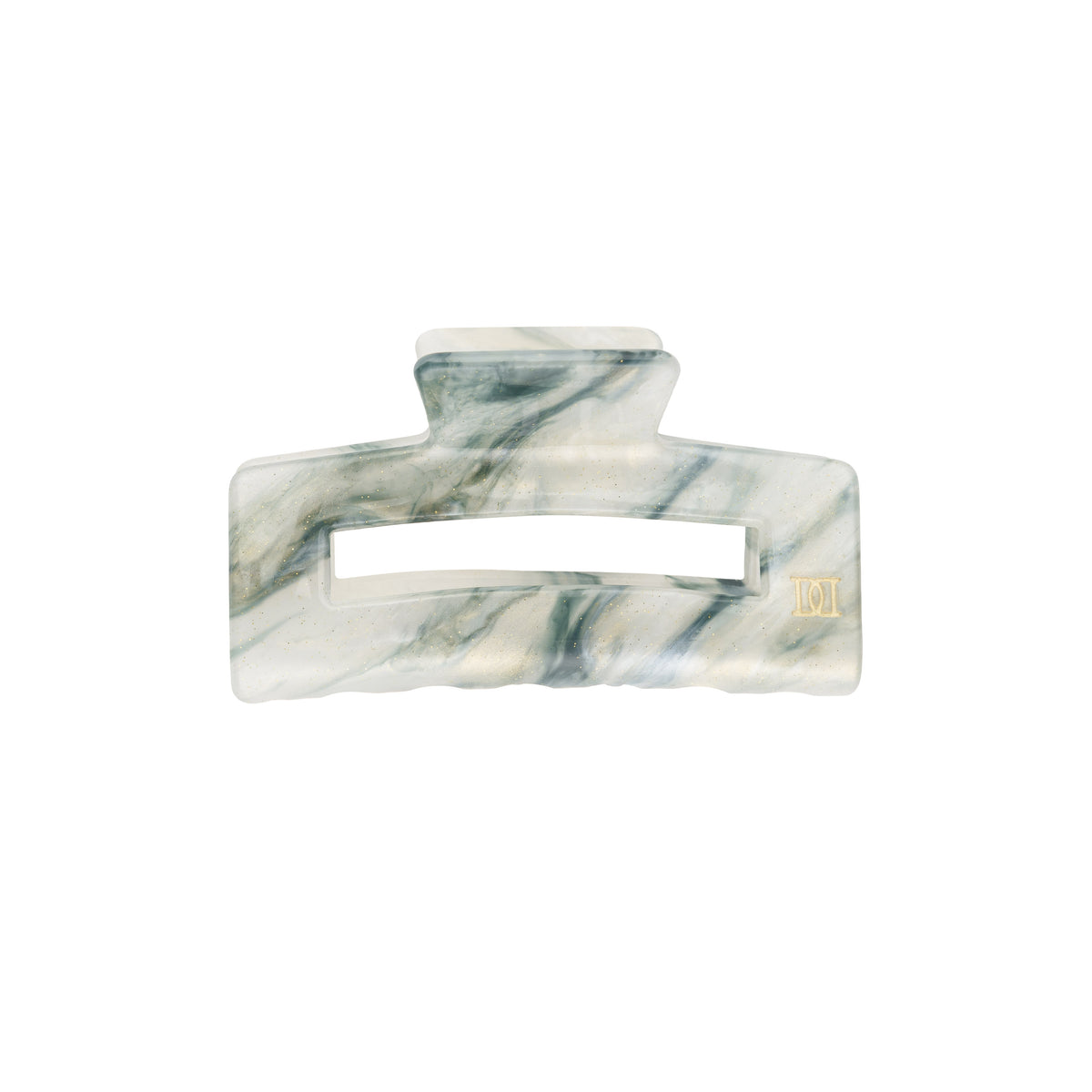 SQUARE HAIR CLAW SMALL OCEAN MARBLE