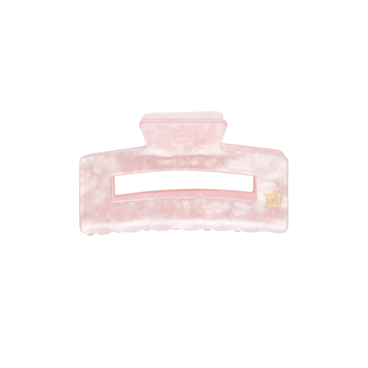 SQUARE HAIR CLAW SMALL PALE ROSE