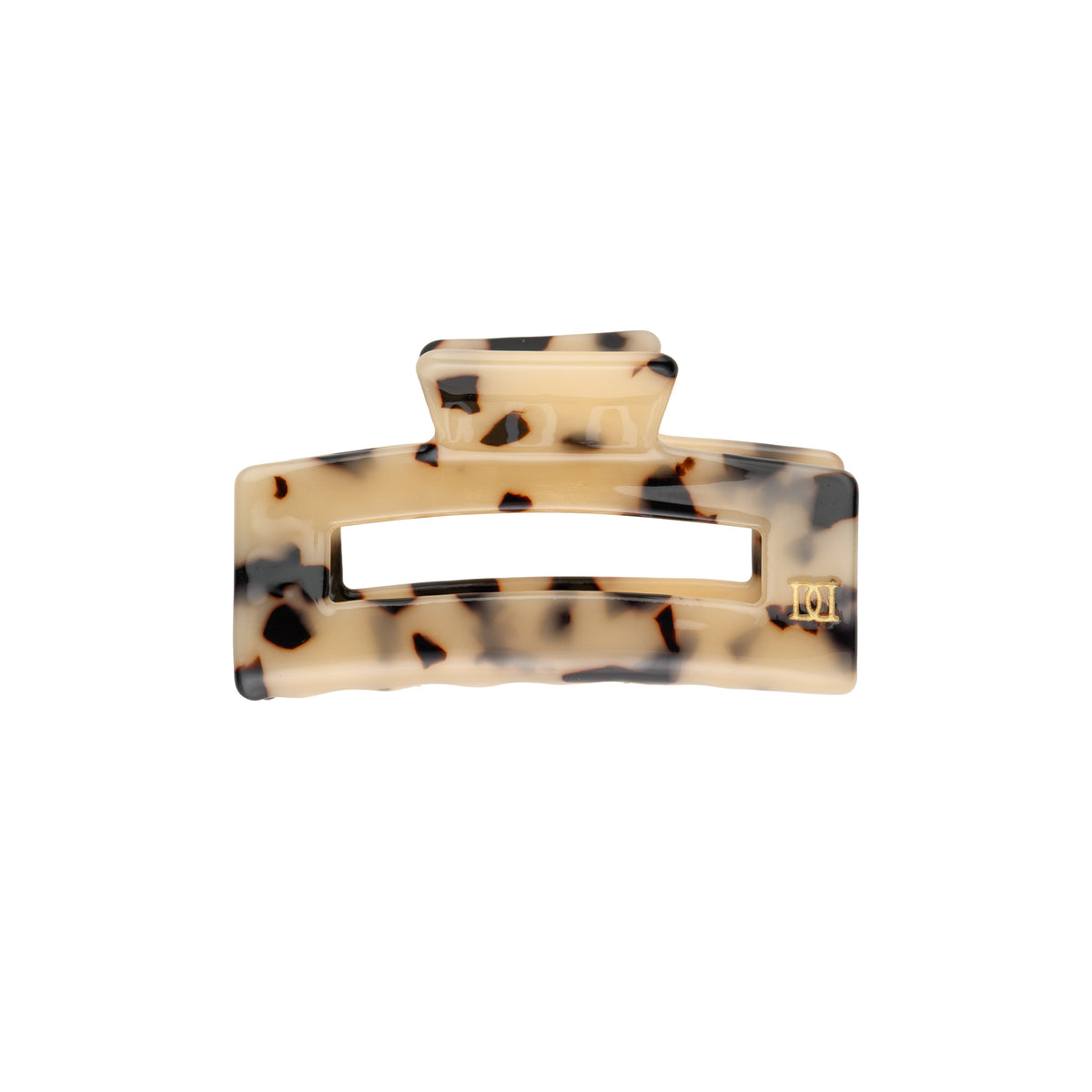SQUARE HAIR CLAW SMALL SAND TORTOISE