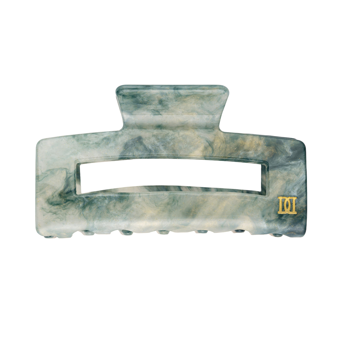 SQUARE HAIR CLAW LARGE OCEAN MARBLE