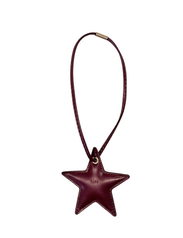 STAR BAG CHARM MAROON