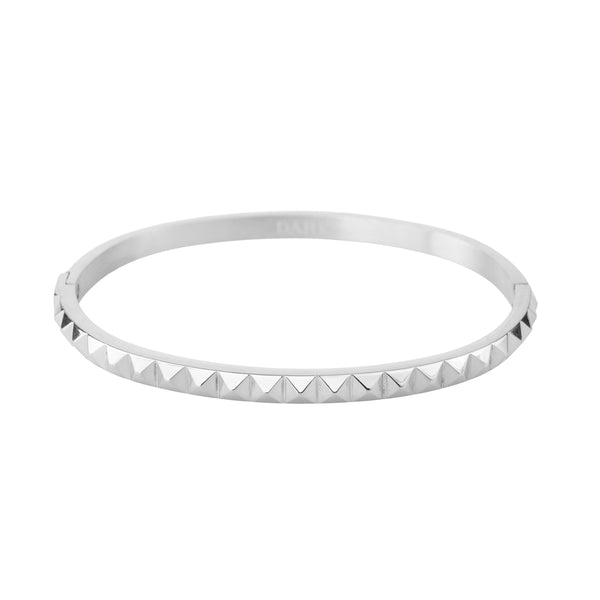 STUD BANGLE THIN SILVER