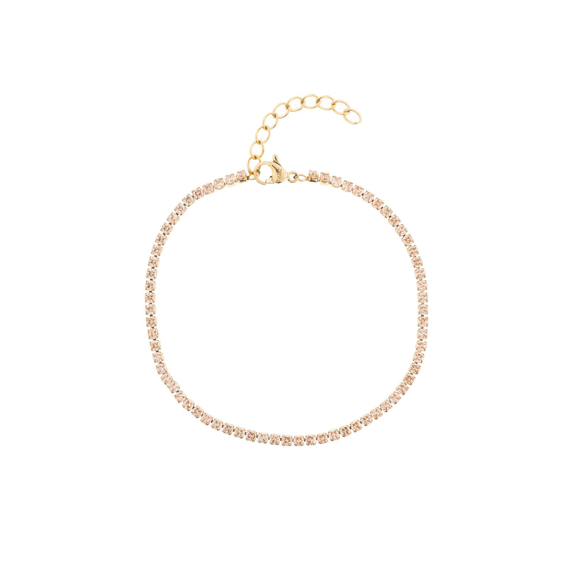 TENNIS CHAIN BRACELET 2 MM CHAMPAGNE