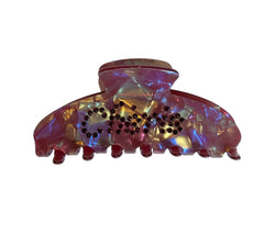 TEXT HAIR CLAW "CHÉRIE" MAROON W/MAROON