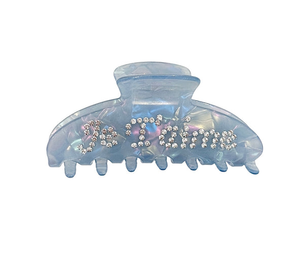 TEXT HAIR CLAW "J´TAIME" COOL BLUE