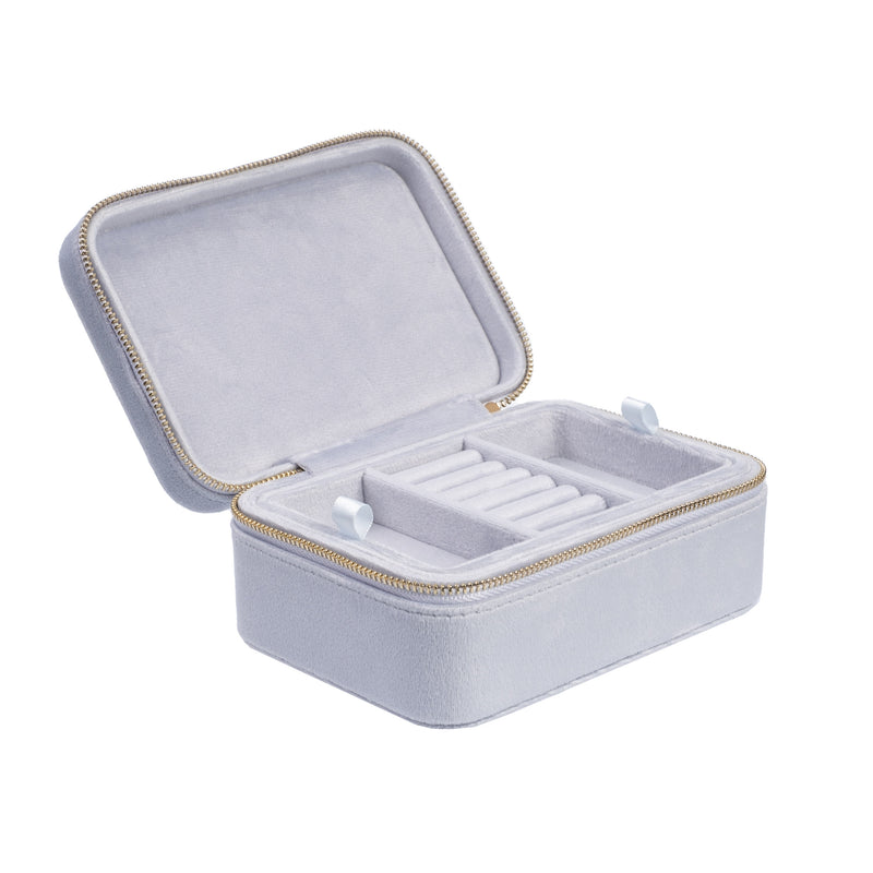 VELVET JEWELLERY BOX COOL BLUE