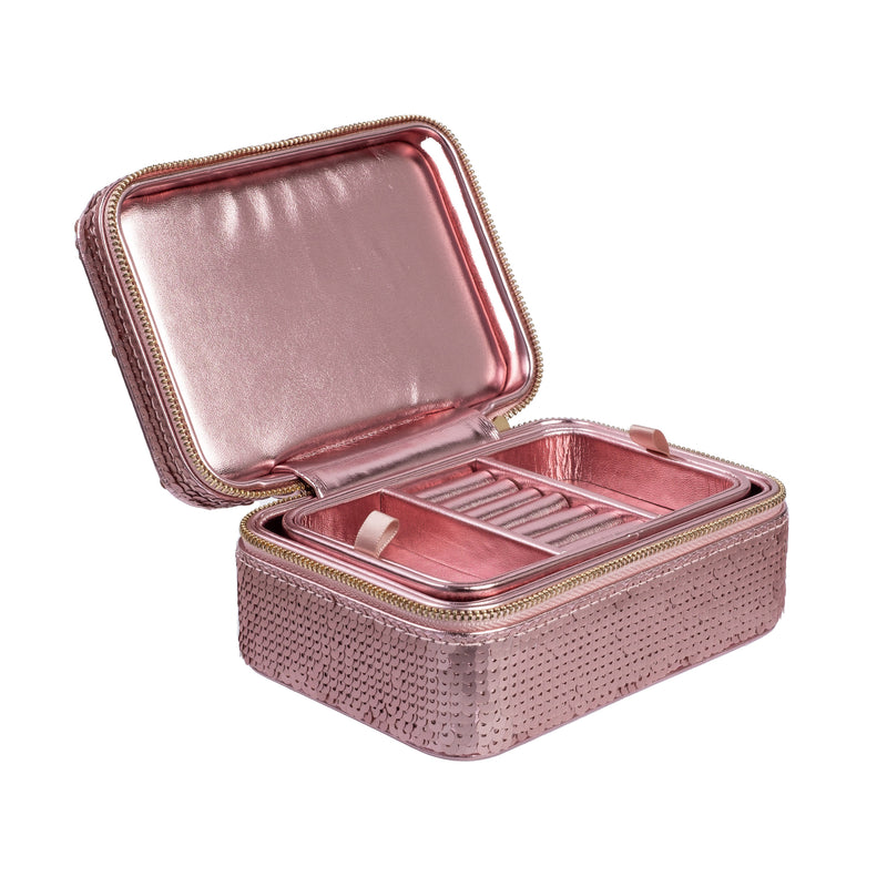 SEQUIN JEWELLERY BOX ROSE